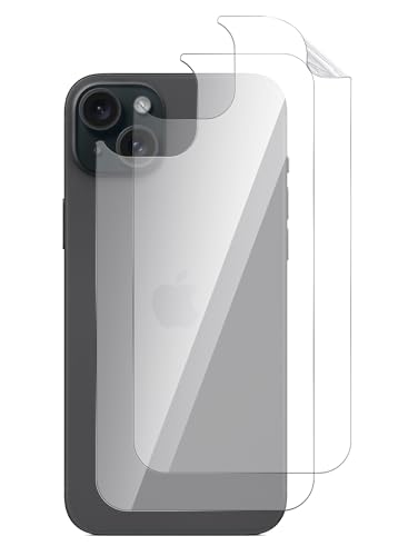 GIOPUEY Rückseite Folie Kompatibel mit iPhone 15, Hochwertige Materialien Dünn Weiches TPU iPhone 15 Rückseite Schutzfolie - Clear [2 Stück] von GIOPUEY