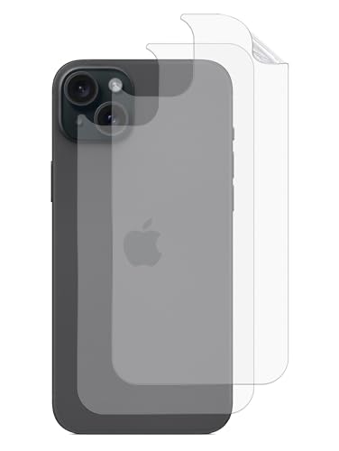 GIOPUEY Rückseite Folie Kompatibel mit iPhone 15 Plus, Hochwertige Materialien TPU Matte Textur iPhone 15 Plus Rückseite Schutzfolie - Translucent [2 Stück] von GIOPUEY