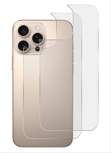 GIOPUEY Rückseite Folie Kompatibel mit iPhone 16 Pro Max, Hochwertige Materialien TPU Matte Textur iPhone 16 Pro Max Rückseite Schutzfolie - Translucent [2 Stück] von GIOPUEY
