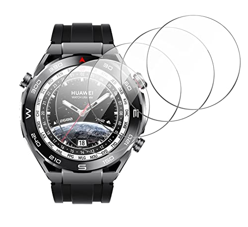 GIOPUEY Schutzfolie für Huawei Watch Ultimate, [4 Stück] HD Gehärtetes Glas Ultradünn Folie, [Anti-Kratzer] [Anti-Reflex] - Durchsichtig von GIOPUEY