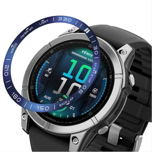 GIOPUEY Schutzring Kompatibel mit Garmin Fenix 8 47mm, Bezel Ring Bezel Styling Lünette Schutz hülle, Schutzring aus Aluminiumlegierung aus Metall - Blue von GIOPUEY