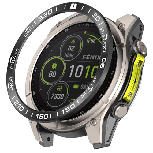 GIOPUEY Schutzring Kompatibel mit Garmin Fenix 8 AMOLED 47mm, Bezel Ring Bezel Styling Lünette Schutz hülle, Schutzring aus Aluminiumlegierung aus Metall - B-Black/White GIOPUEY Schutzring Kompatibel mit Garmin Fenix 8 AMOLED 47mm, Bezel Ring Bezel Styling Lünette Schutz hülle, Schutzring aus Aluminiumlegierung aus Metall - B-Black/White von GIOPUEY