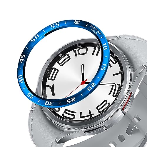 GIOPUEY Schutzring Kompatibel mit Samsung Galaxy Watch 6 Classic 43MM, Bezel Ring Bezel Styling Lünette Schutz hülle, Schutzring aus Aluminiumlegierung aus Metall - A-Blue GIOPUEY Schutzring Kompatibel mit Samsung Galaxy Watch 6 Classic 43MM, Bezel Ring Bezel Styling Lünette Schutz hülle, Schutzring aus Aluminiumlegierung aus Metall - A-Blue von GIOPUEY
