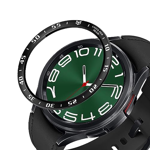 GIOPUEY Schutzring Kompatibel mit Samsung Galaxy Watch 6 Classic 47MM, Bezel Ring Bezel Styling Lünette Schutz hülle, Schutzring aus Aluminiumlegierung aus Metall - A-Black GIOPUEY Schutzring Kompatibel mit Samsung Galaxy Watch 6 Classic 47MM, Bezel Ring Bezel Styling Lünette Schutz hülle, Schutzring aus Aluminiumlegierung aus Metall - A-Black von GIOPUEY