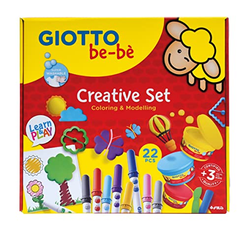 Giotto be-bè Creative Set, Coloring & Modelling, Kreativset, 22-teilig von GIOTTO be-bè