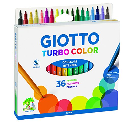 GIOTTO 0726 00 Turbo Color Faserschreiber, Mehrfarbig, 36 Farben von GIOTTO