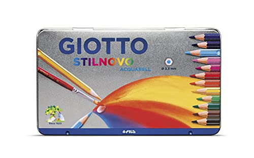 GIOTTO 256200 – Stilnovo Aquarellstifte, Metalldose mit 12 Farben von GIOTTO