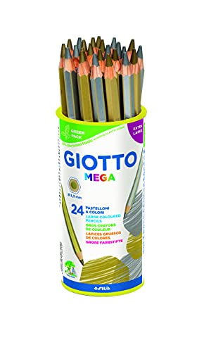 GIOTTO Mega Metallic Bleistift Pack, 24 Bleistifte Gold & Silber, ideal für Schulen, Bleistifte für Kinder von GIOTTO