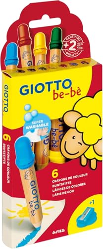 GIOTTO be-bè F469600 Jumbo Farbstifte, 6 Stück (1er Pack) von GIOTTO be-bè