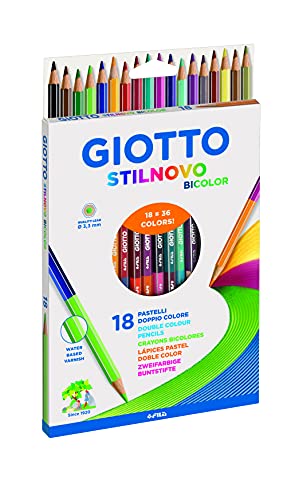 Giotto 257200 Stilnovo Bicolor, 18 Pastellfarben, 3.3. Millimeter von GIOTTO