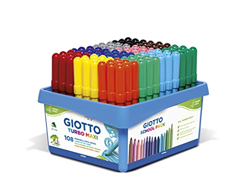 Giotto 5240 00 - Turbo Maxi 108-er Schulbox, farbig sortiert von GIOTTO