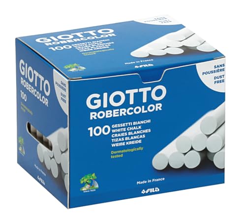 Giotto 538800 Robercolor-Kreide, weiß, 100 Stück Packung von GIOTTO