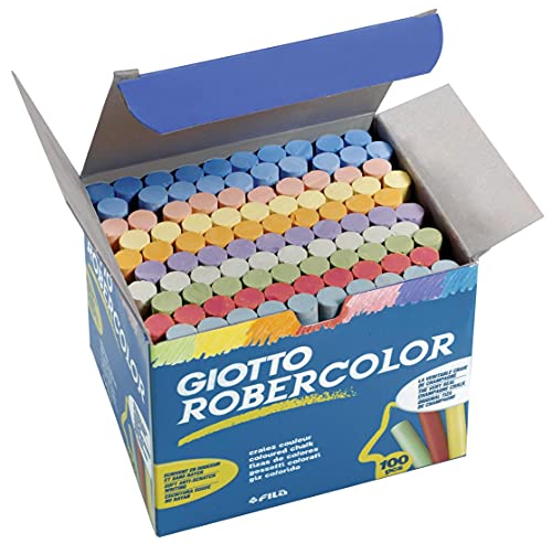 Giotto 5390 00 - RoberColor Wandtafelkreide, Karton mit 100 Stück farbig sortiert von GIOTTO