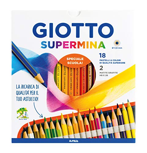 Giotto Fila Pastelli Supermina Ast 18 +2 Matite Lyra Temagraph In Grafite, Multi, 3 von GIOTTO