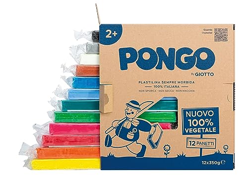 Giotto Pongo Packung verschiedene Farben 12 x 350 g Giotto Pongo Packung verschiedene Farben 12 x 350 g von GIOTTO