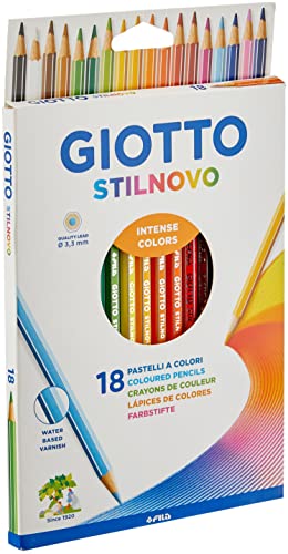 Giotto Stilnovo18 farbige Pastellstifte, 3,3 mm, mehrfarbig, 1 x 13 x 21,5 cm von GIOTTO