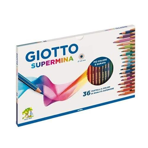 Giotto Supermina 36 pastelli a colori, assortiti, 36 Stück (1er Pack), Multicolore von GIOTTO