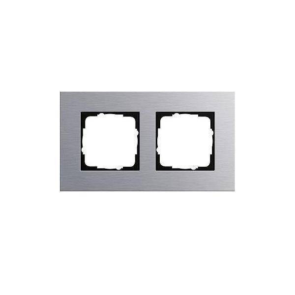 GIRA 021217 Abdeckrahmen 2fach Esprit Aluminium (eloxiert) von GIRA Giersiepen GmbH & Co. KG