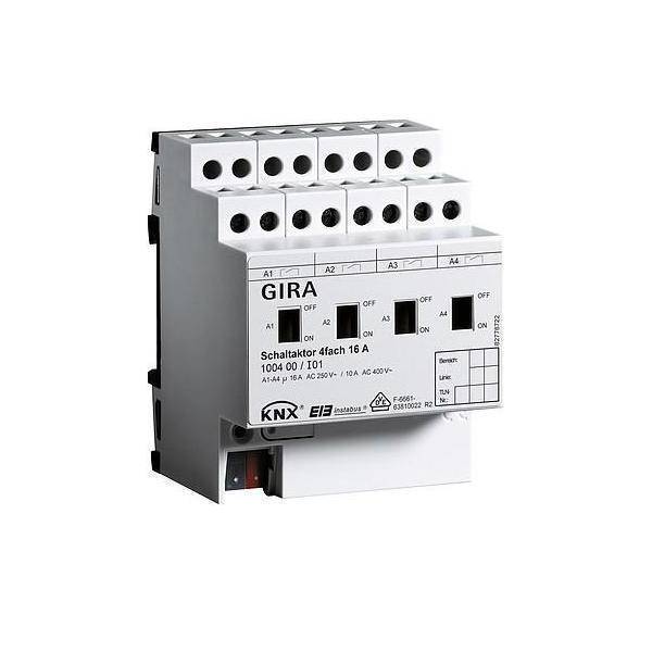 GIRA 100400 Schaltaktor 4fach 16A Hand KNX REG GIRA 100400 Schaltaktor 4fach 16A Hand KNX REG von GIRA Giersiepen GmbH & Co. KG