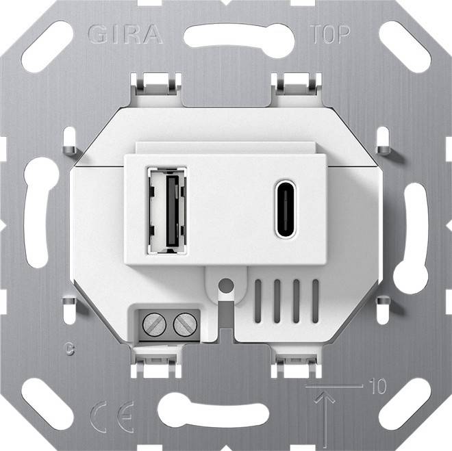 GIRA 234900 USB-Spannungsversorgung 2fach Typ A/C Einsatz Weiß GIRA 234900 USB-Spannungsversorgung 2fach Typ A/C Einsatz Weiß von GIRA Giersiepen GmbH & Co. KG