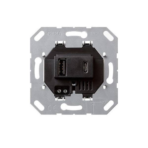 GIRA 236900 USB-Spannungsversorgung 2fach Typ A/C Einsatz Schwarz GIRA 236900 USB-Spannungsversorgung 2fach Typ A/C Einsatz Schwarz von GIRA Giersiepen GmbH & Co. KG