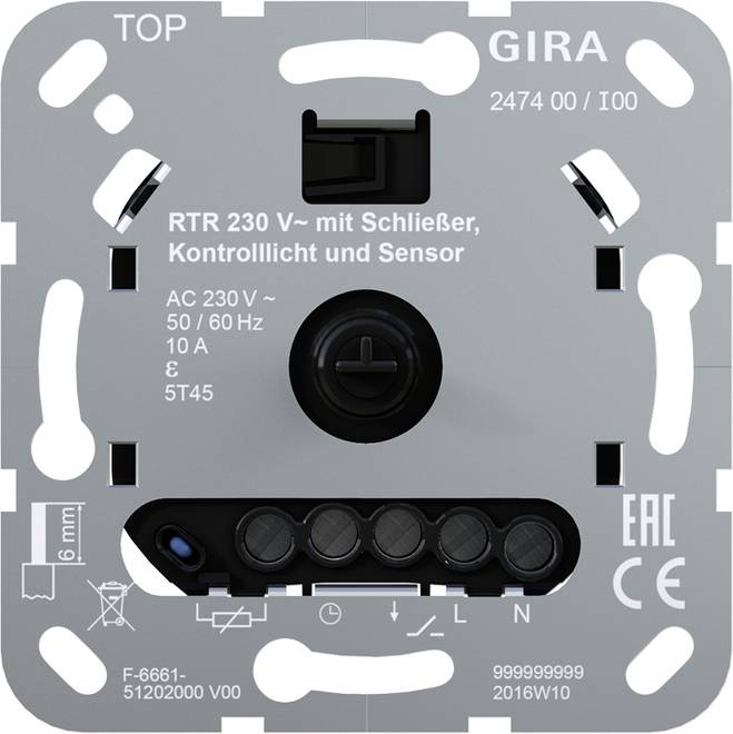GIRA 247400 Raumtemperaturregler 230V Schließer Kontroll FBH Einsatz GIRA 247400 Raumtemperaturregler 230V Schließer Kontroll FBH Einsatz von GIRA Giersiepen GmbH & Co. KG
