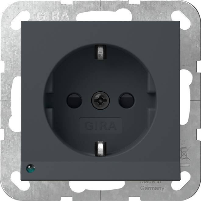 GIRA 417028 SCHUKO-Steckdose LED-Leu.+ Shutter System 55 Anthrazit GIRA 417028 SCHUKO-Steckdose LED-Leu.+ Shutter System 55 Anthrazit von GIRA Giersiepen GmbH & Co. KG