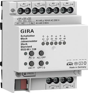 GIRA 502300 Schalt-/Jalousieaktor 6/3f 16A Standard OneKNX REG GIRA 502300 Schalt-/Jalousieaktor 6/3f 16A Standard OneKNX REG von GIRA Giersiepen GmbH & Co. KG