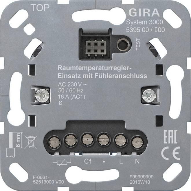 GIRA 539500 S3000 Raumtemperatur- regler-Einsatz+Fühleranschluss Einsatz GIRA 539500 S3000 Raumtemperatur- regler-Einsatz+Fühleranschluss Einsatz von GIRA Giersiepen GmbH & Co. KG