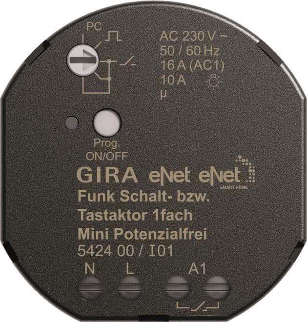 Funk Schalt-/Tastaktor Mini 1f pot.frei 542400 (542400) von GIRA