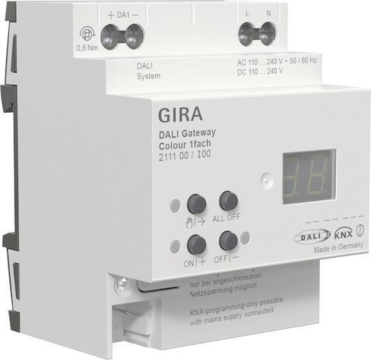 GIRA 211100 DALI Gateway Colour 1f REG KNX Secure - Farbig (211100) von GIRA