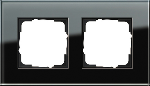 GIRA 2fach Rahmen Esprit, Standard 55, System 55 Schwarz 021205 (021205) von GIRA