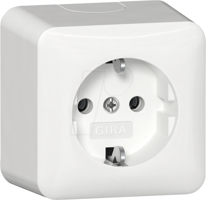 GIRA 4440 13 - Schutzkontakt-Steckdose 16 A / 250 V~ mit Montageplatte von GIRA