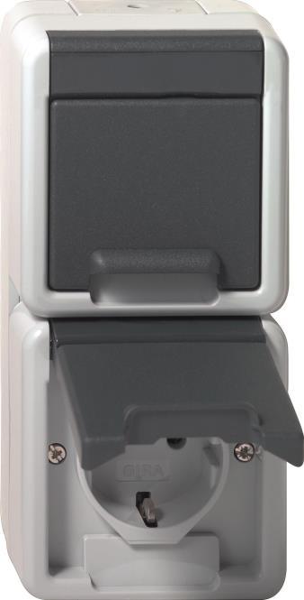 GIRA 478030 SCHUKO 2f senkr. KD WG AP Gr (478030) von GIRA