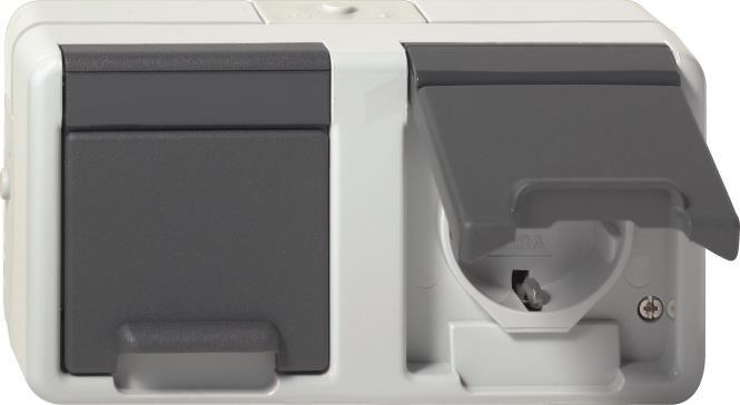 GIRA 478130 SCHUKO 2f waager. KD WG AP G (478130) von GIRA