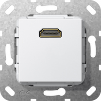 GIRA 4846861. Buchsen-Typ: HDMI. Produktfarbe: Weiß (4846861) von GIRA