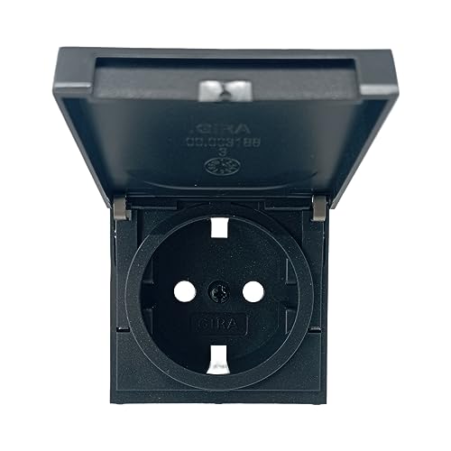 GIRA 492228 Abdeckung für Schuko Steckdose mit Klappdeckel Anthrazit GIRA 492228 Abdeckung für Schuko Steckdose mit Klappdeckel Anthrazit von GIRA