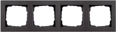 GIRA 4fach Rahmen E2, Standard 55 Anthrazit 021423 (021423) von GIRA