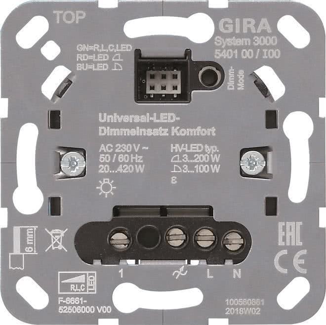 GIRA 540100 540100 S3000 Uni-LED-Dimmeins. Komfort (540100) von GIRA