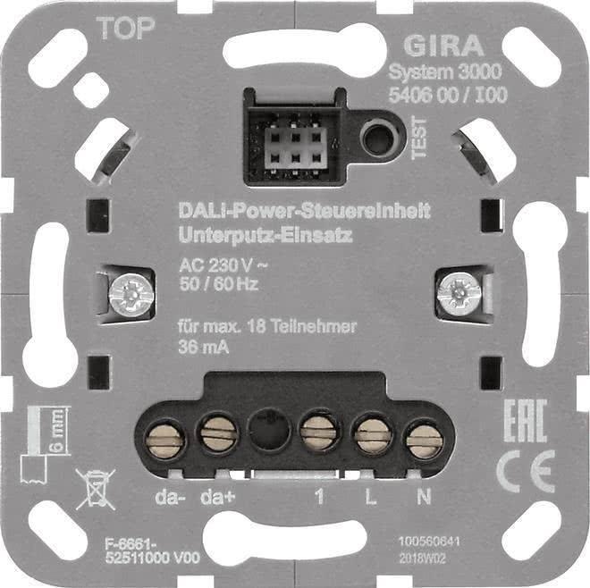 GIRA 540600 540600 S3000 DALI-Power-Steuereinheit UP (540600) (geöffnet) von GIRA