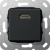 GIRA 566910. Buchsen-Typ: HDMI, Module Menge (max): 1 Modul(e). Produktfarbe: Schwarz (566910) von GIRA