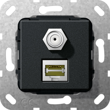 GIRA 569710. Buchsen-Typ: RJ-45. Produktfarbe: Schwarz (569710) von GIRA