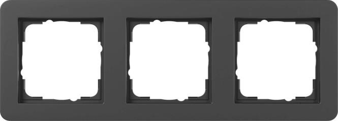 GIRA Abdeckrahmen 0213153 3f E1 Schwarz matt (0213153) von GIRA