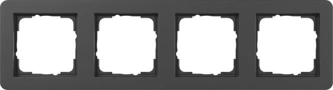 GIRA Abdeckrahmen 0214153 4f E1 Schwarz matt (0214153) von GIRA