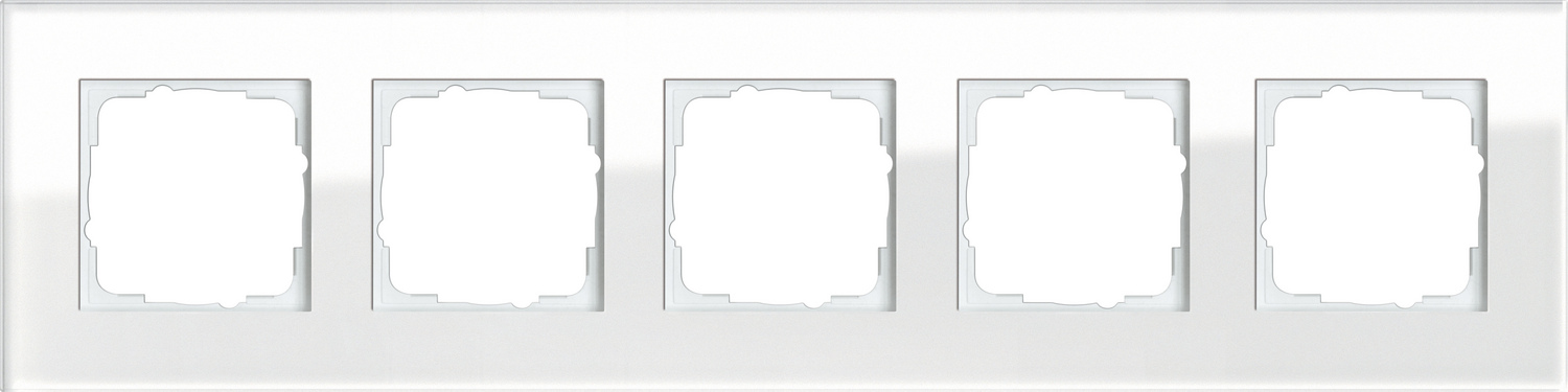 GIRA Esprit Glas. Produktfarbe: Weiß, Design: Schraubenlos. Breite: 95 mm, Höhe: 380,2 mm, Dicke: 9,85 mm (021512) von GIRA