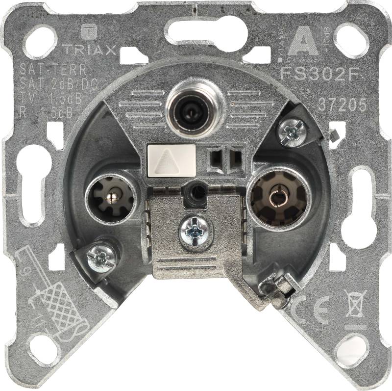 GIRA FS 302 F - Antennensteckdose FS 302 F 1,5 - 2,0 dB von GIRA