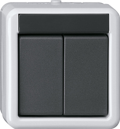 GIRA KNX Taster BA 2fach grau AP 2Punkt 516230 (516230) von GIRA