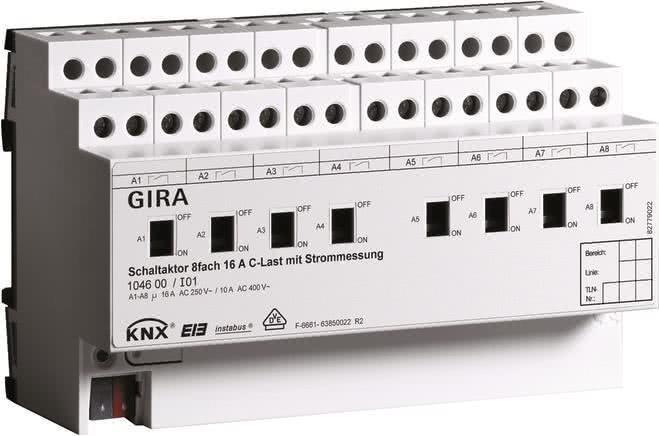 GIRA Schaltaktor 8fach REG KNX/EIB 16A C-Last 104600 (104600) von GIRA