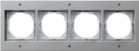 GIRA TX_44. Produktfarbe: Aluminium, Material: Thermoplast, Design: konventionell. Breite: 110 mm, Höhe: 300 mm, Dicke: 1,63 cm (021465) von GIRA