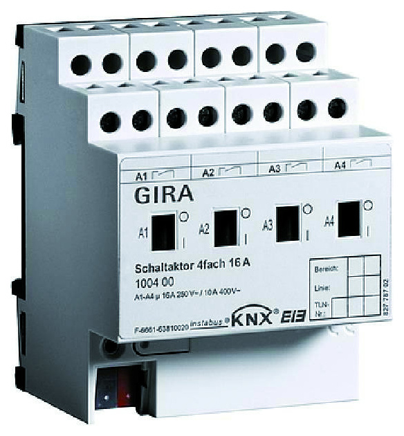 Gira 100400 Schaltaktor 4fach 16A REG von GIRA